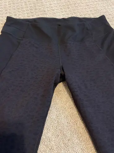 CALIA Black Cheetah Cropped Zippered Ankle Athletic Pants Size L