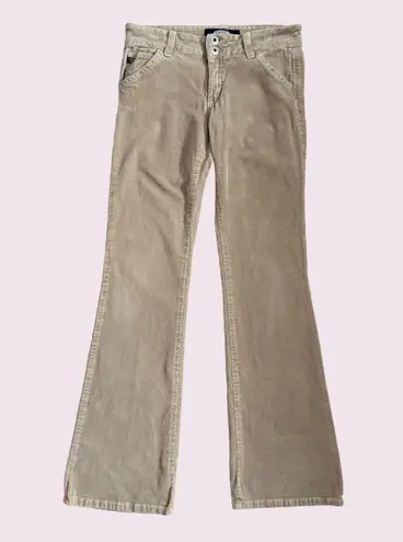 Just USA Y2K 2000’s Khaki Tan Preppy Low Rise Corduroy Casual Straight Leg Pants