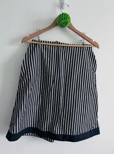 Love moschino skirt size 6 blue white striped tie front