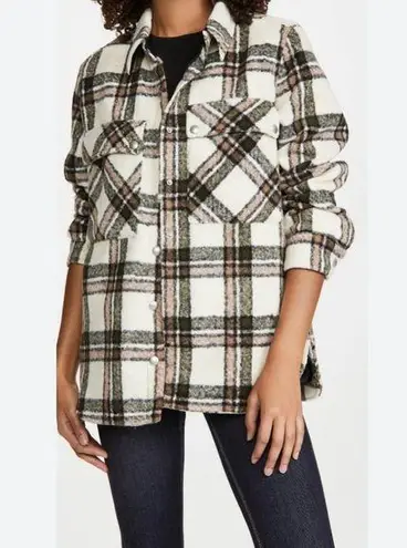 BLANK NYC  Oversized Flannel Shirt Jacket Shacket Sz Large Cabincore Fall Plaid