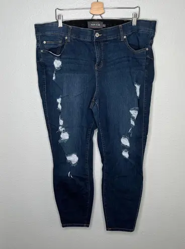 Torrid jeans distressed bombshell skinny size 24 regular