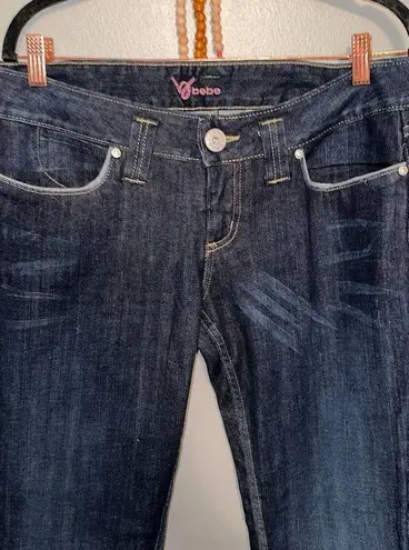 Bebe  Womens Dark Wash Denim Bootcut Jeans Size 31