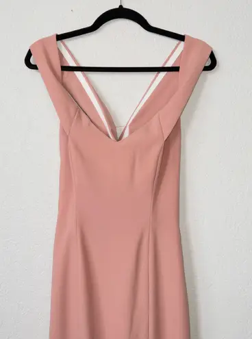 Dessy Collection New Desert Rose Off The Shoulder Criss Cross Trumpet Gown 8R