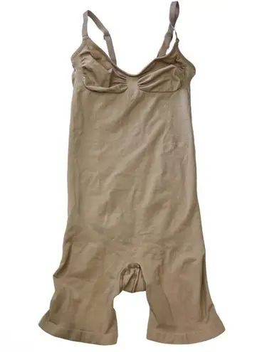 SKIMS Seamless Sculpt Mid Thigh Bodysuit Shapewear in Clay size XL