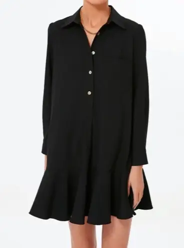Tuckernuck Pomander Place Black Crepe Callahan Shirt Dress Women’s Size Large
