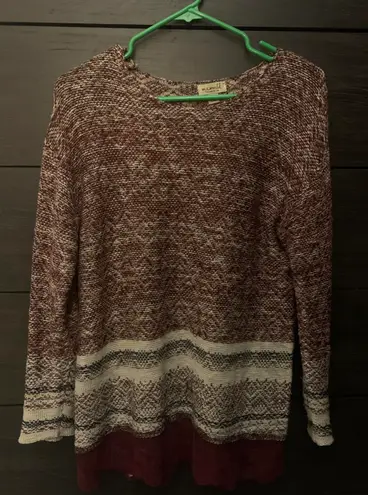 One World Maroon Kohl’s Sweater