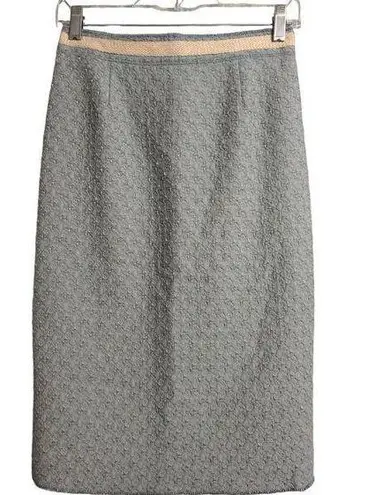 Moschino Black Textured Knee Length Pencil Skirt Office Professional Size 8