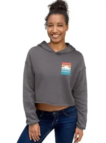 Surf Style 🏄🏼♂️Eco-Friendly Aloha Crop Hoodie🏄🏼♂️ ~med