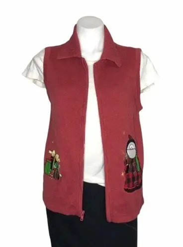 Blair Santa & Gifts Applique Knit Vest Retro Vintage Size Small CHRISTMAS