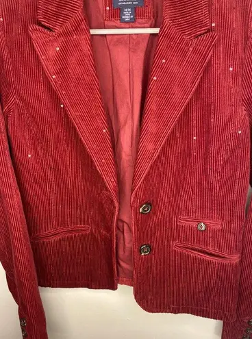 American Eagle  outfitters Y2K dazzling sequence corduroy blazer size med…