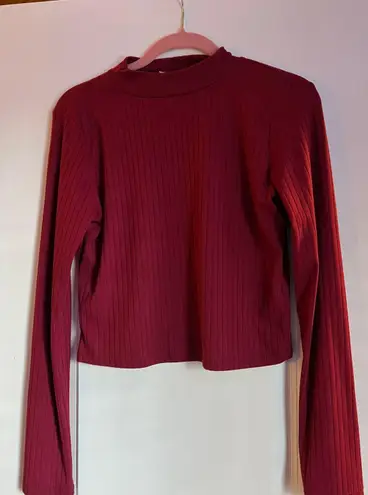 Olivia Rae Cropped Long Sleeve Striped Top