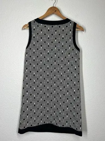 Tibi  Mod Go go Mini Dress Size 2 Black White Geometric Swirl