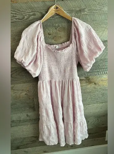 Mittoshop Pink Smocked Sundress with Puff Sleeves