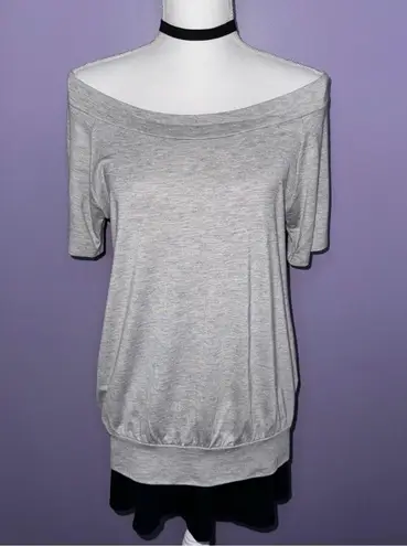 Cherish NEW Grey Off the Shoulder Top