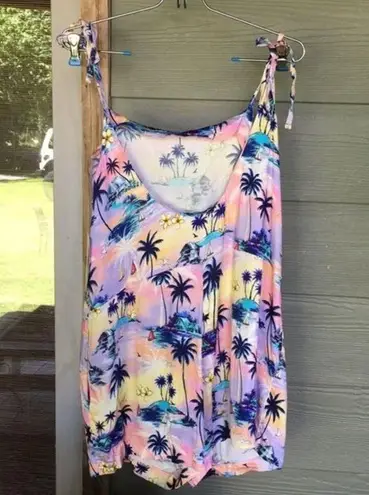 Hobie Tropical Palm Tree Romper Cover Up