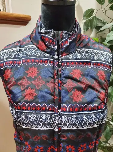 Woman Within  Multicolor Polyester Sleeveless Full Zip Front Jacket Vest Size XL