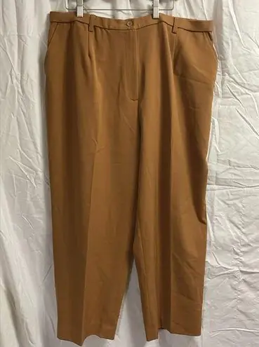 Dialogue Women’s QVC Casual Dress Pants Mustard Brown Size 22WP NWT