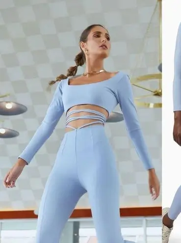 Port De Bras TULIP TOP LIGHT BLUE