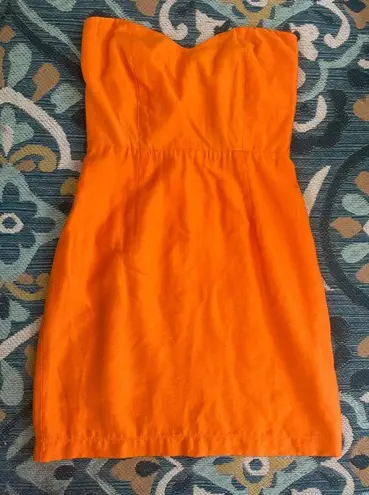 Judith March NWT Orange Strapless Game Day Dress Size Small