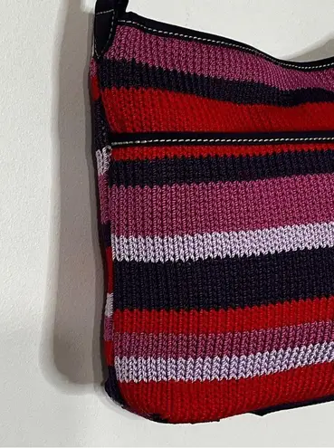 The Sak Boho Knitted Striped Multicolor Crossbody Bag