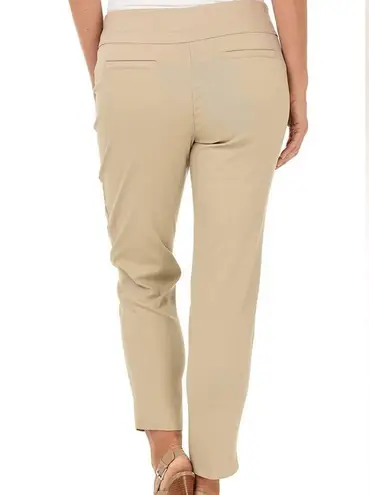 ZAC & RACHEL PULL ON STRETCH SLACK WITH BELT DETAIL SIZE 10 KHAKI Tan