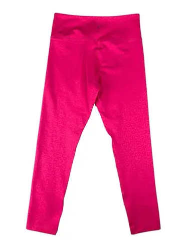 Zyia Active women's size 8 10 medium hot Pink Leopard Print Leggings yoga