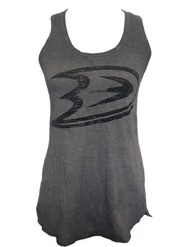Anaheim DUCKS Touch by Alyssa Milano Gray Graphic Tank Top XS Black