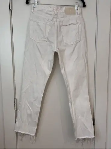 GRLFRND Denim Karolina High Rise Straight Crop White