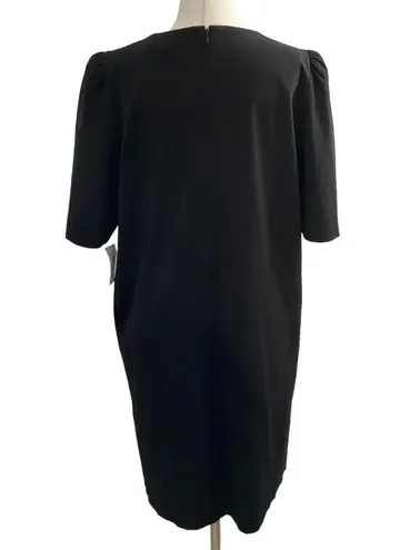 Lost + Wander Lost Wander Black Straight Short Sleeve Shoulder Padded Dress NWT