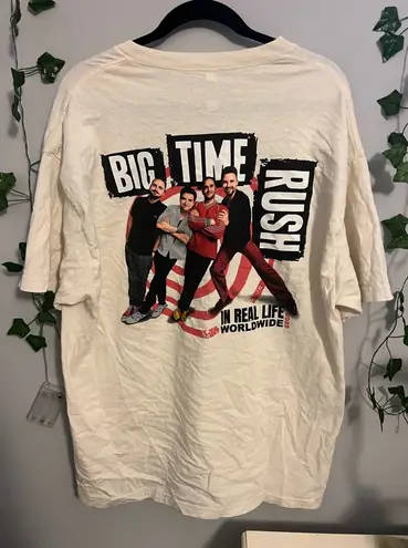 American Apparel Big Time Rush BTR Cream Graphic Tee Merch Size XL - Image 1