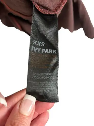 Ivy Park Hybrid Double Layer Sweatshirt Dress in Maroon Size XXS