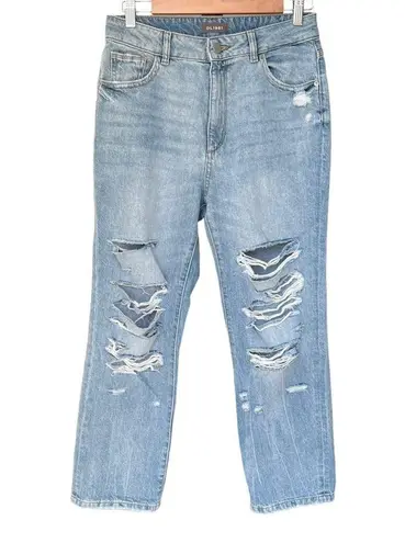 DL1961 - Jerry Vintage High Rise Ripped Distressed Straight Jean Echo Park Sz 26