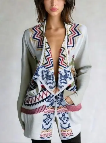 Johnny Was heavily Embroidered Duster Kimono/wrap NWT oversized