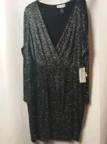 Bee Darlin PLUS SZ JR SZ 21 BLACK GLITTER DRESS. GREAT FOR FORMAL PARTY PROM