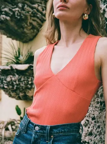 Nation Ltd NWT Anthropologie Leticia Halter Tank | Ginger Terra Cotta | XL