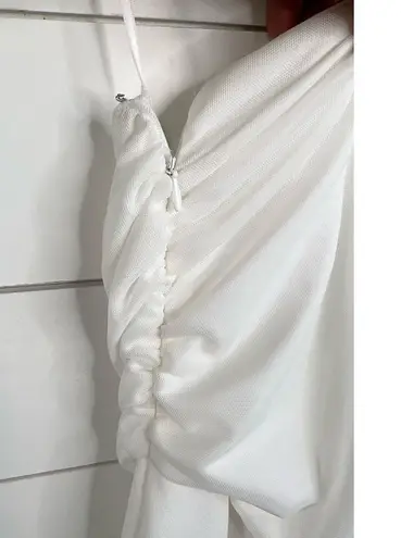 Love by Design LOVE X DESIGN Jumpsuit Womens Size M White One Shoulder Wide Leg Draped Top