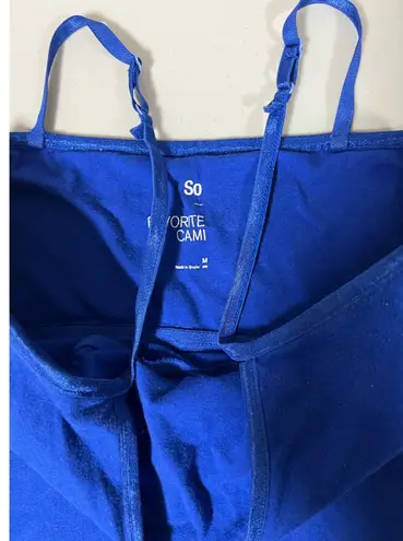SO Royal Blue ‘Favorite Cami’ Shelf-Bra Camisole Tank Top Shirt Size M 👑💙✨