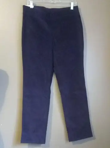 Rafaella purple velour comfort stretch waist trousers sz 10