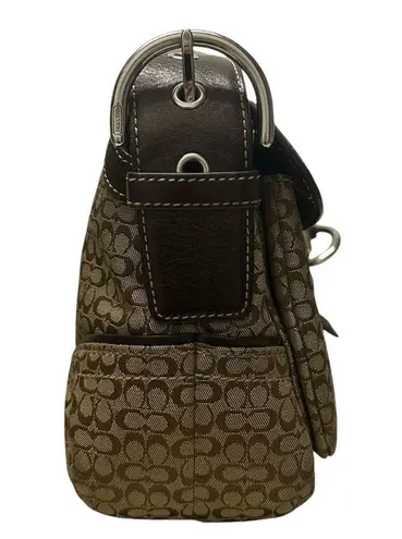 Coach  Y2K Brown Signature Jacquard Suede Soho Bag #1463