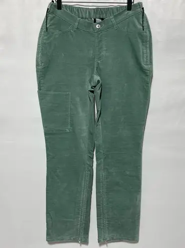 Denim & Co New Adaptive Wheelchair Fit Velveteen Pants Spruce Green Size 10