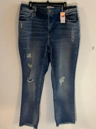 Lane Bryant NWT  High Rise Straight Distressed Jeans Size 16