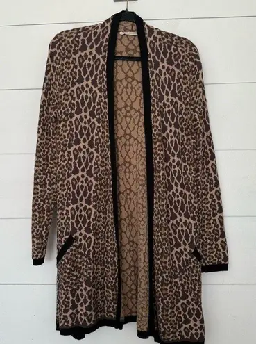 Soft Surroundings Women’s One Size Leopard Cardigan Open Front