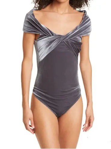 ALIX NYC Grove Twisted Bodysuit silver