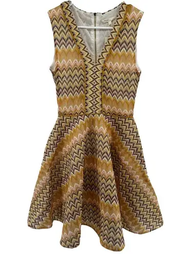 Maje Reinetta Dress Chevron Sleeveless Fit & flare Guipure Lace T2 Medium NWT