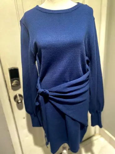 NWT VTSGN Women's Long Lantern Sleeve Knit Sweater Bodycon Mini Dresses Size:XL