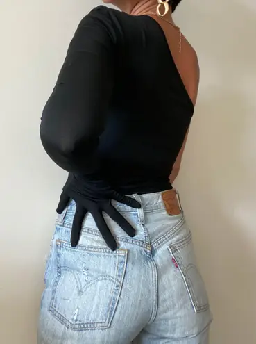 Kristinas Kloset One Shoulder Glove Bodysuit