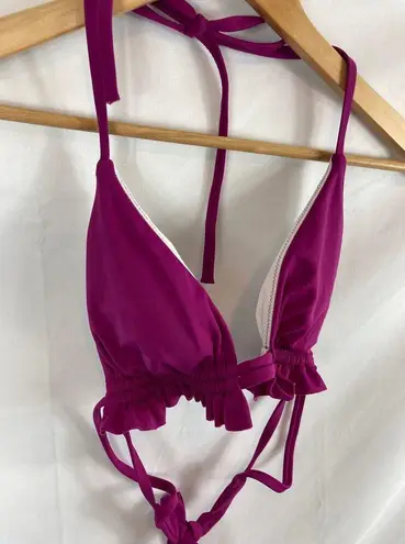 Boutique  Ruffle Detail Purple Bikini Top Size small