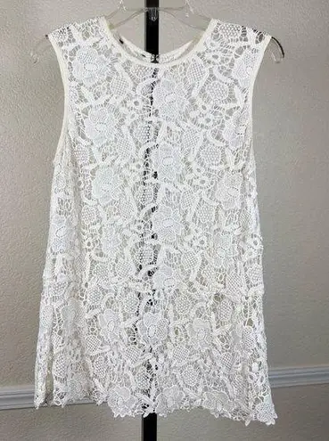 Cottagecore Lace Top Soft Girl Romantic Festival Vintage Inspired Blouse Medium White