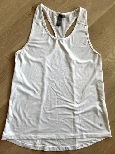 Sweaty Betty  racer back tank top white size small