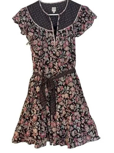 Rebecca Taylor La Vie NWT mixed printed ruffle sleeve dress small